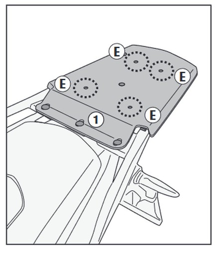 Porta baúl Valico 500 DSX 2024> no compatible Black Knight