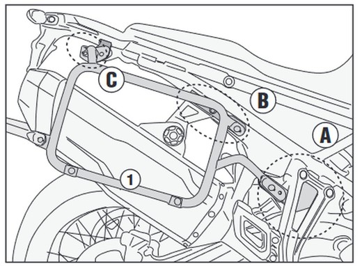 Porta-maletas lateral BMW F 900 GS (24>) Kappa MONOKEY®