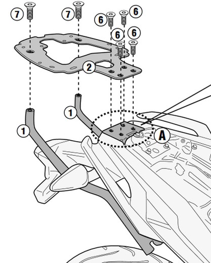 Portaequipajes bmw g310r 17> givi sr5125