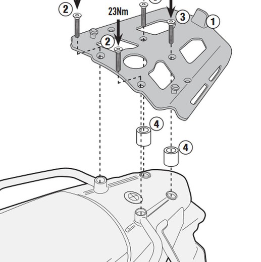 Portaequipatges f 650 gs / f 800 gs 08> 17 givi sra5103