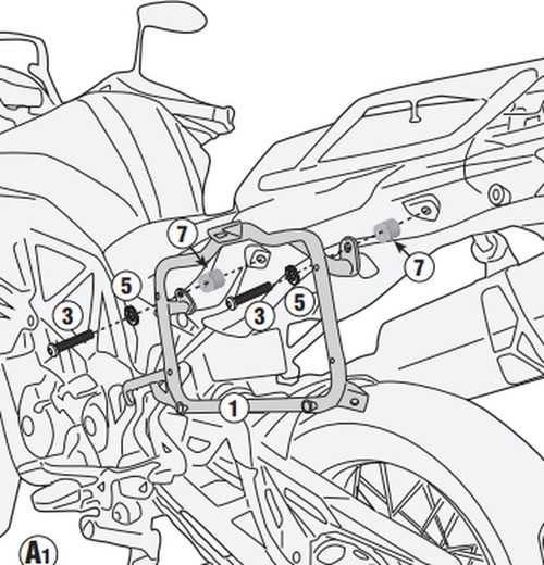 Portamaletas lateral benelli TRK502 X (18 > 23)