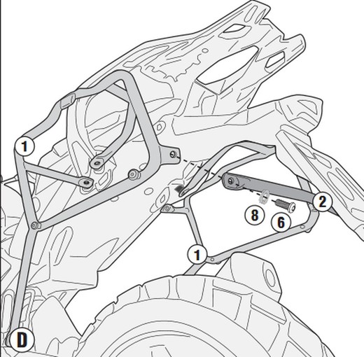 Portamaletas lateral bmw c310 gs 17> givi pl5126