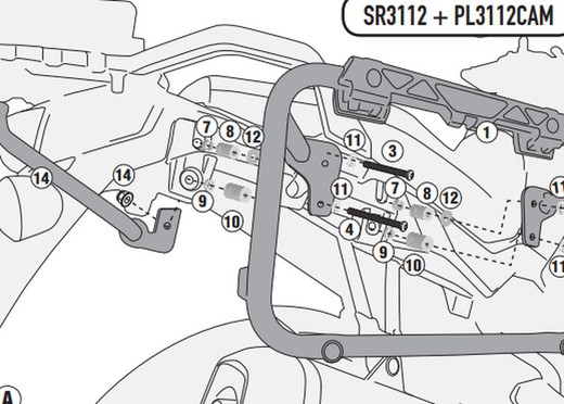 Portamaletas lateral camside18 S. DL 650 V-Strom (17>23)