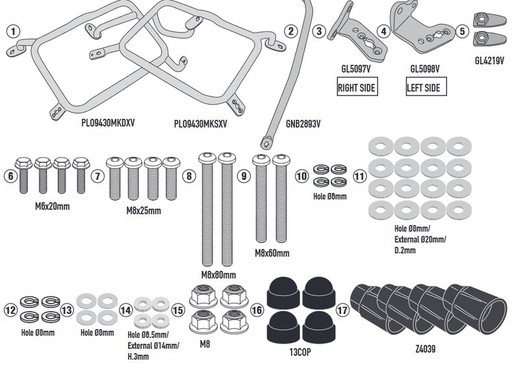 Portamaletas lateral KTM 790/890 21> y Norden 901 22>PL ONE-FIT  para MONOKEY®