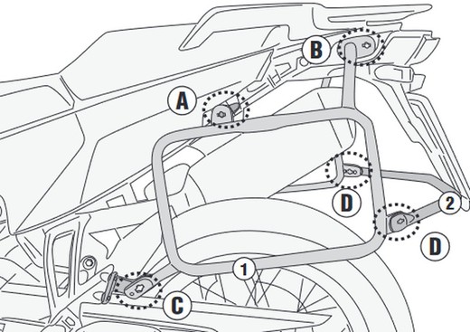 Portamaletas lateral KTM 790/890 21> y Norden 901 22>PL ONE-FIT  para MONOKEY®