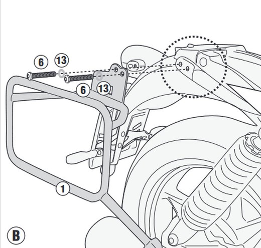 Portamaletas lateral  MG. V7 850 stone / special (21 > 23) PL ONE-FIT  CAM-SIDE Trekker Outback