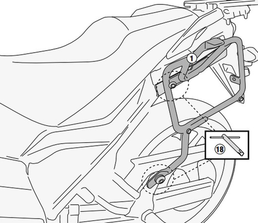 Portamaletas lateral rapida Sz. DL 650 V-Strom (17>23)