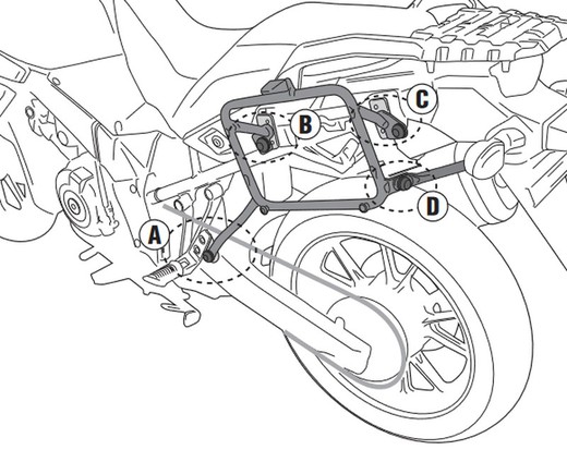 Portamaletas laterales suzuki dl1000 s-strom 14>19 givi plr3105