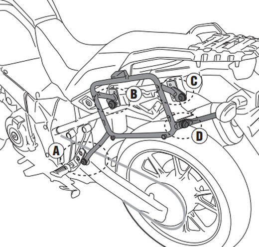 Portamaletas lateral f/rapida suzuki DL 1000 V-Strom (14 > 19)