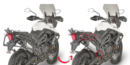 Portamaletas lateral triumph tiger 800 xc / 800 xr (18 > 19) givi