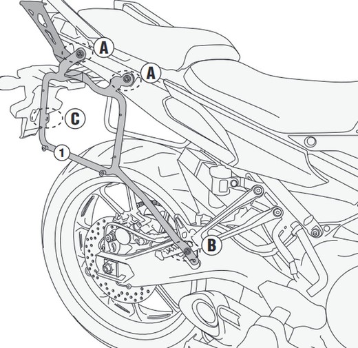 Portamaletas lateral f/rapida yamaha mt-09 tracer (15 > 17)