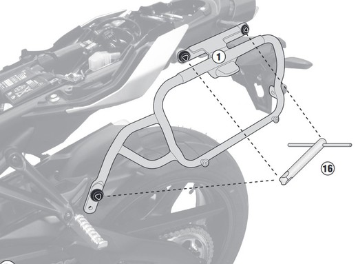 Portamaletas lateral yamaha mt-10 (16 > 21)