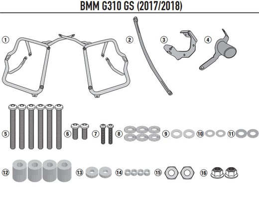 Portamaletas lateral mk BMW G 310 GS (17 > 23)