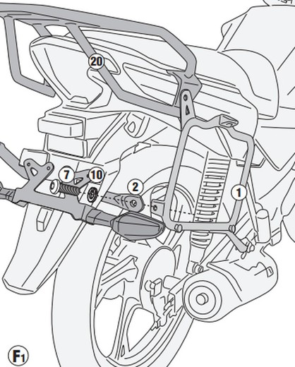Portamaletas lateral mk Honda CB 125F (21 > 23)