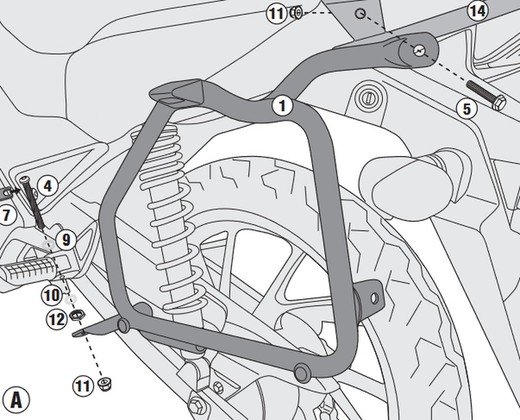 Portamaletas lateral honda cb 125 f 15>20 givi pl1142