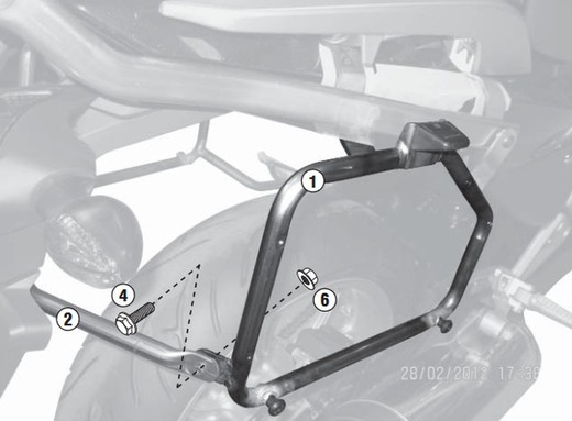 Portamaletas lateral givi  honda nc700x 12>13 /nc750x /nc750 dct 14>15