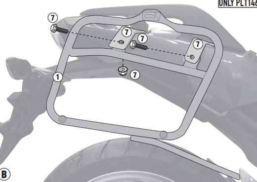 Portamaletas lateral mk Honda NC 750 S (16>20) y NC 750 X (16 > 20)