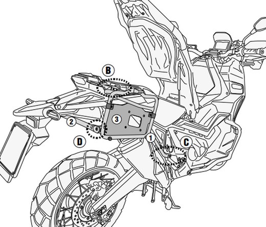 Portamaletas lateral mk Honda X-ADV 750 (17 > 20)*