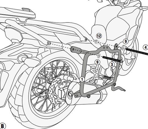 Portamaletas lateral mk Kawasaki Versys-X 300 (17 > 23)