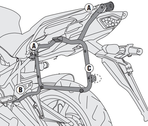 Portamaletas lateral mk kawasaki Versys 650 (15>21) y (22>)