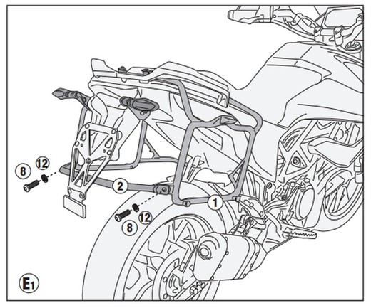 Portamaletas lateral mk KTM 390 Adventure (20 > 23)