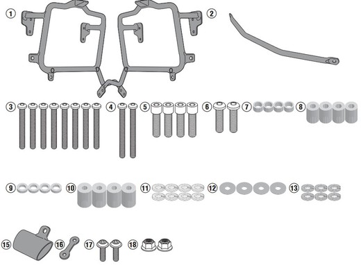 Portamaletas lateral sz. Dl 650 v-strom 17>21 givi pl3112