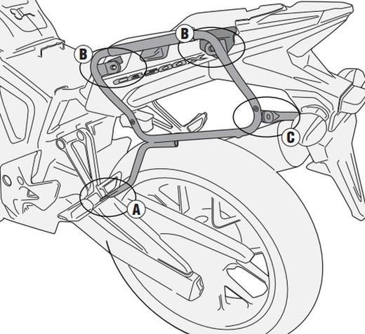 Portamaletas lateral mkside H. CB 500 X (13 > 18)