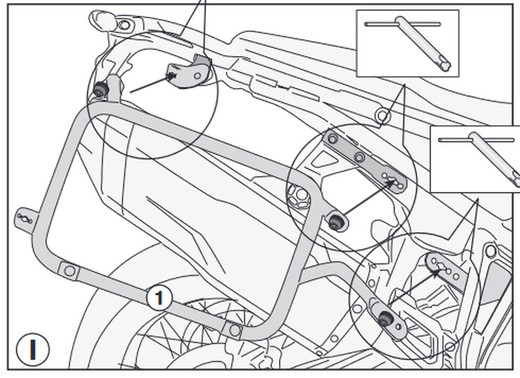 Porta-maletas lateral PL ONE-FIT BMW F900 GS 24> para MONOKEY® CAM-SIDE