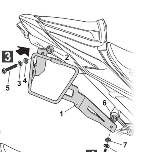 Soporte Bolsa Lateral Sr Honda Cb750 Hornet