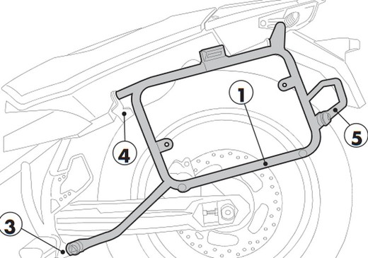 Portamaletas laterales monokey  o retro fit givi plr5103