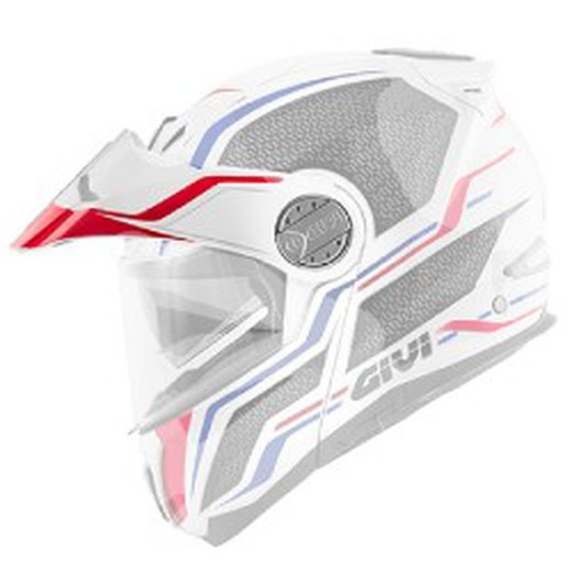 Visera Givi X33 blanco rojo azul