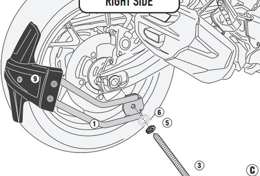 salpicadera posterior RM02 + soporte BMW F 900 R 20>