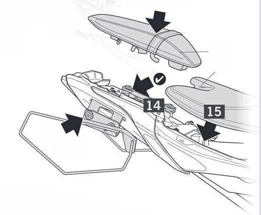 Fijación para alforja shad  yamaha mt-07 18>20