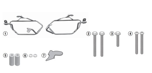 Soporte alforjas-easylock bmw.f 800r 09>15 y 800 gt 13>19