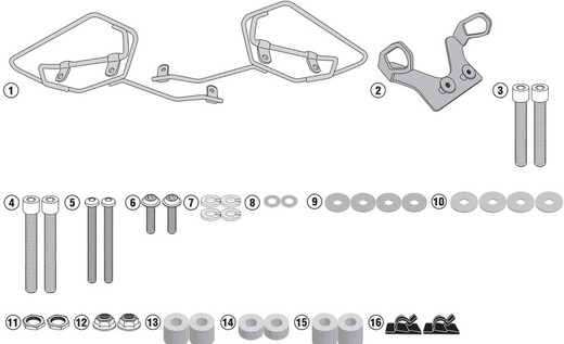 Soporte alforjas-easylock kawasaki z 650 (17 > 21)