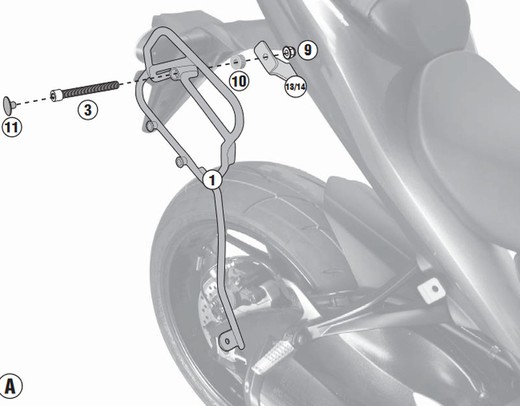 Soporte alforjas GSX S1000F / GSX S1000 15>20