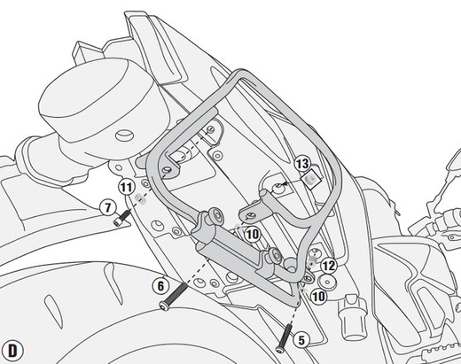 Soporte alforjas-sport yamaha mt-09 (17 > 20)