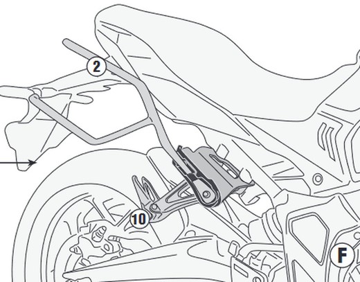 Soporte alforjas H.CB 650 R 21> de fijación rápida REMOVE-X