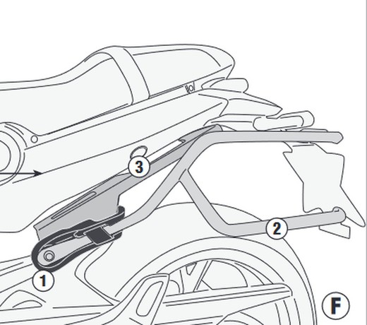 Soporte alforjas de fijación rápida REMOVE-X para BENELLI Leoncino 800 (22)