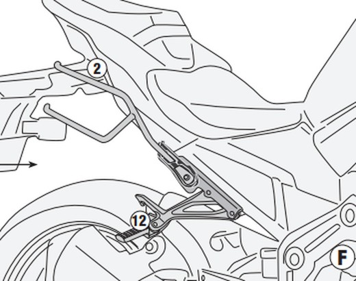 Soporte de K. Z 900 20>22 para fijación rápida REMOVE-X para alforjas