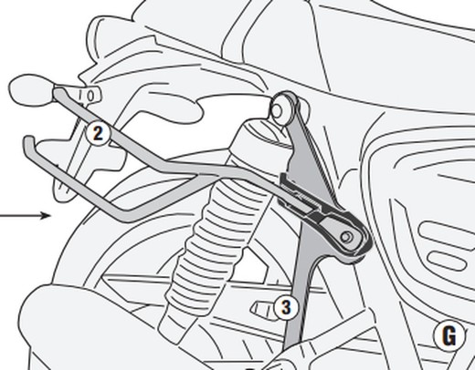 Soporte Tr. Street twin 900/Bonneville  fijación rápida REMOVE-X para alforjas