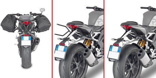 Soporte de Speed Triple 1200 RS (21 > 22) para fijación rápida REMOVE-X para alforjas