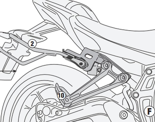 Soporte MT-07 18>22 de fijación rápida REMOVE-X para alforjas