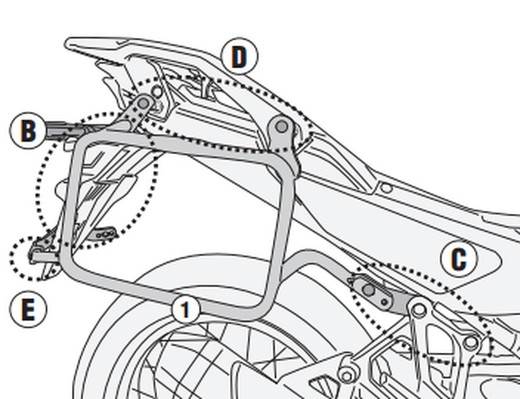 Soporte Maletas Laterales Kappa Monokey Cam-Side Honda Xl750 Transalp 2023