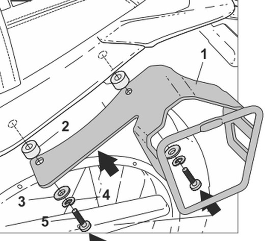 Soporte alforja Benelli Leoncino 800/TRAIL