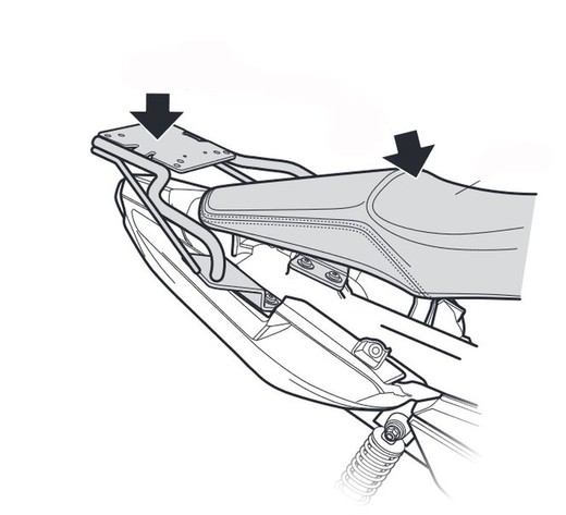 Fijación baúl shad yamaha ys 125 '17