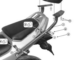 Adaptador baÃºl cbr 125 05>10 givi 262fz