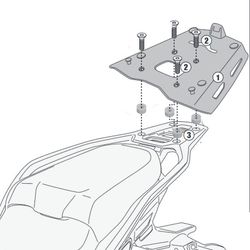 Adaptador baul M.Guzzi Stelvio 1000 24> Monokey