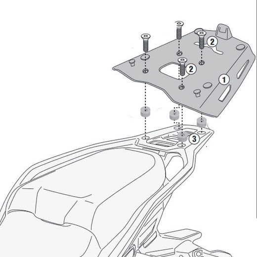 Adaptador baul M.Guzzi Stelvio 1000 24> Monokey