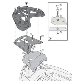 Adaptador baul monokey h.forza 300 13>17
